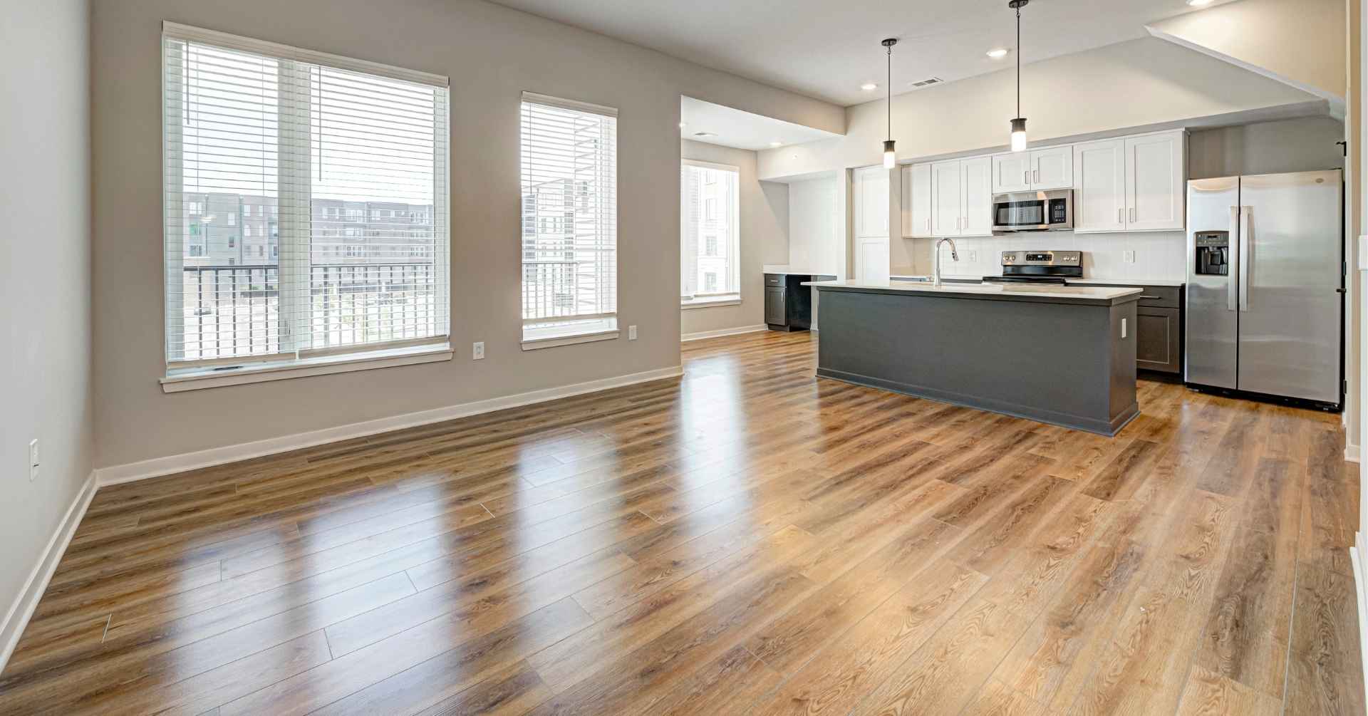 The Edge Living Room and Kitchen